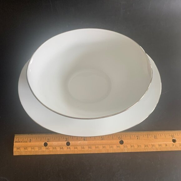 Noritake China “Gail” Gravy Boat with Under Plate #6710 - Picture 6 of 7